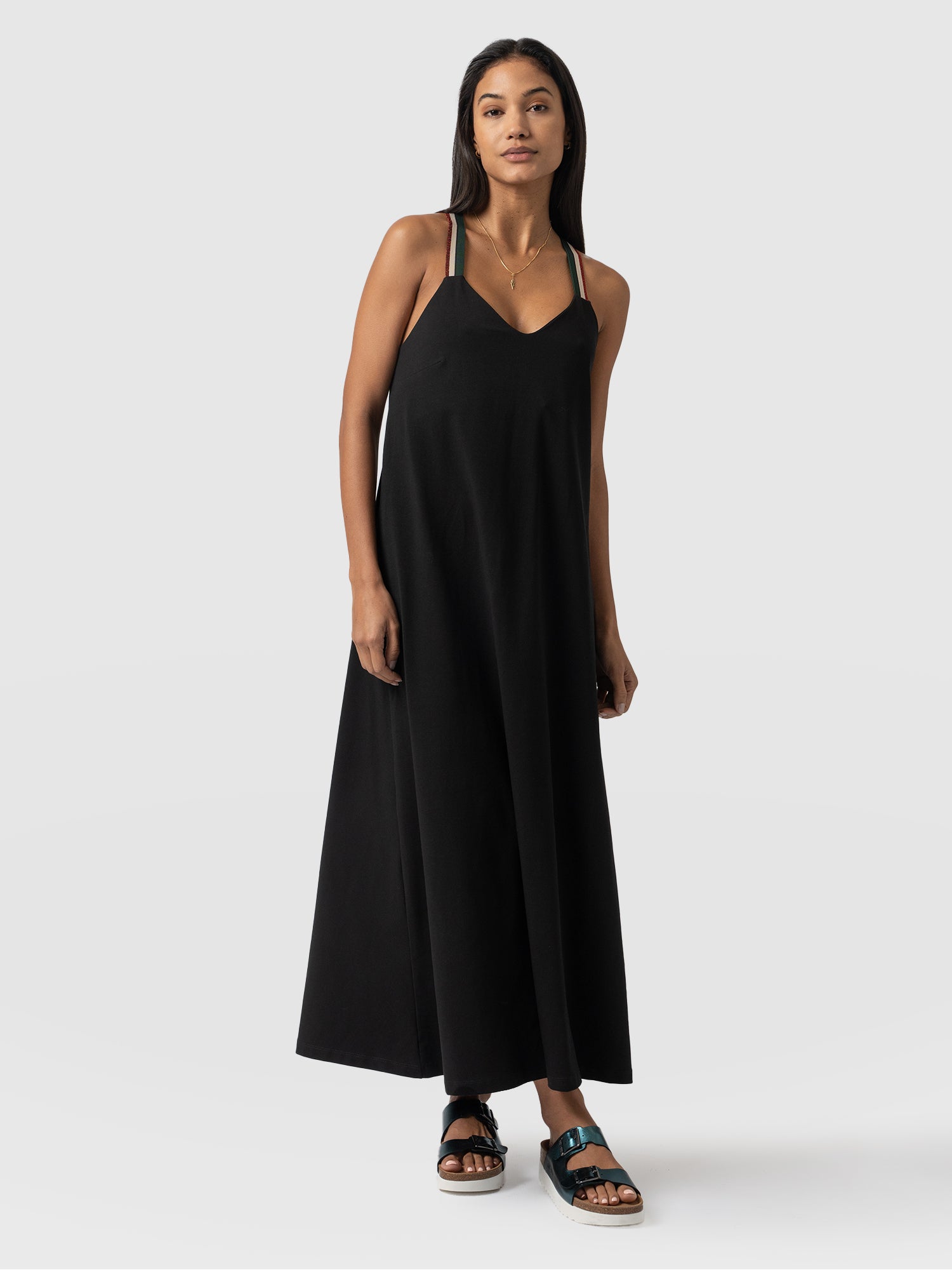 Sunset Dress Black Red Lurex - Women's Dresses | Saint + Sofia® USA